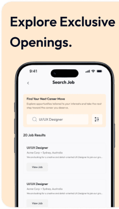 Exclusive job openings card